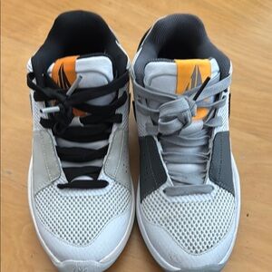 Nike Kids Sneakers - White, Gray, and Orange